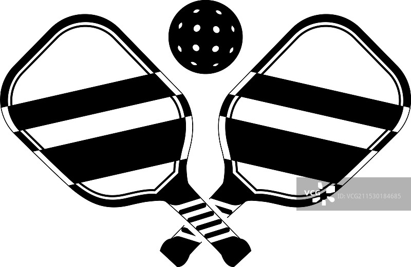 乒乓球和球拍的轮廓剪影图片素材