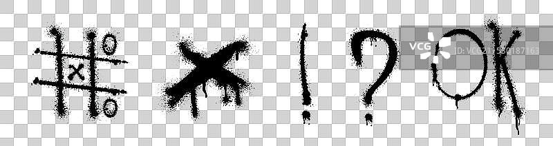 街头艺术符号喷涂标志图片素材