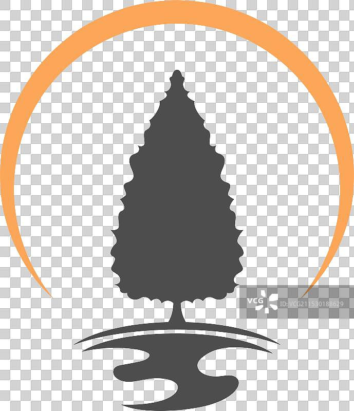 树木图标标志设计图片素材