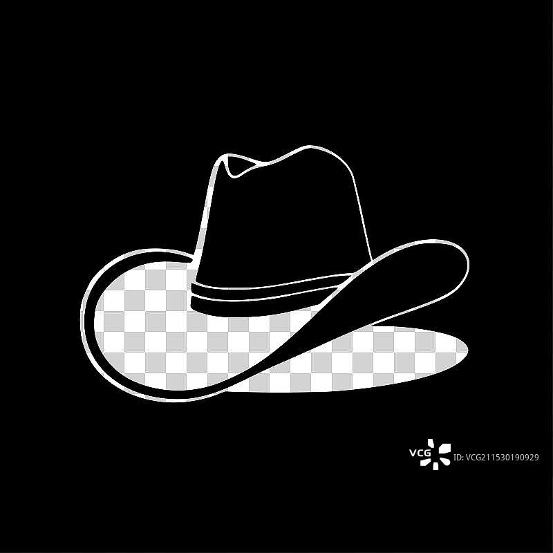 黑白色牛仔帽图片素材