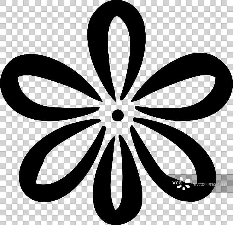 雏菊 - 极简风格的平面logo图片素材