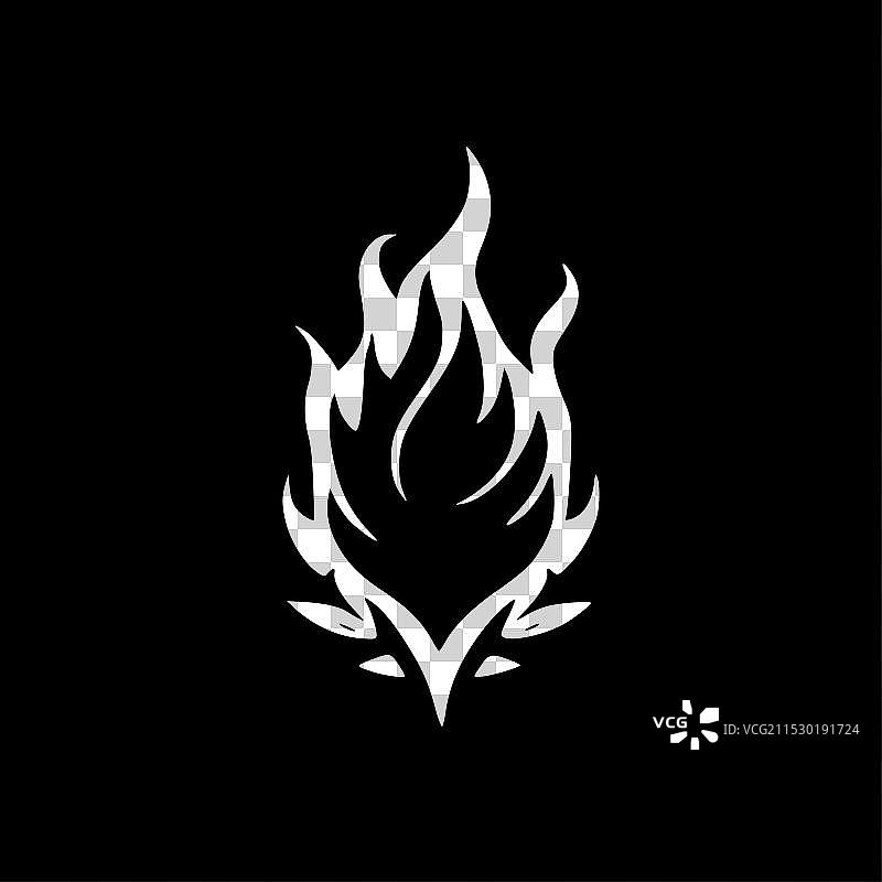 火 - 极简和简单的轮廓图片素材
