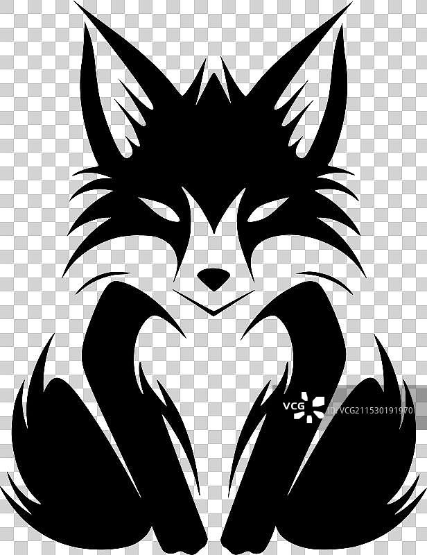 狐狸 - 高质量标志 - 适合T恤使用图片素材