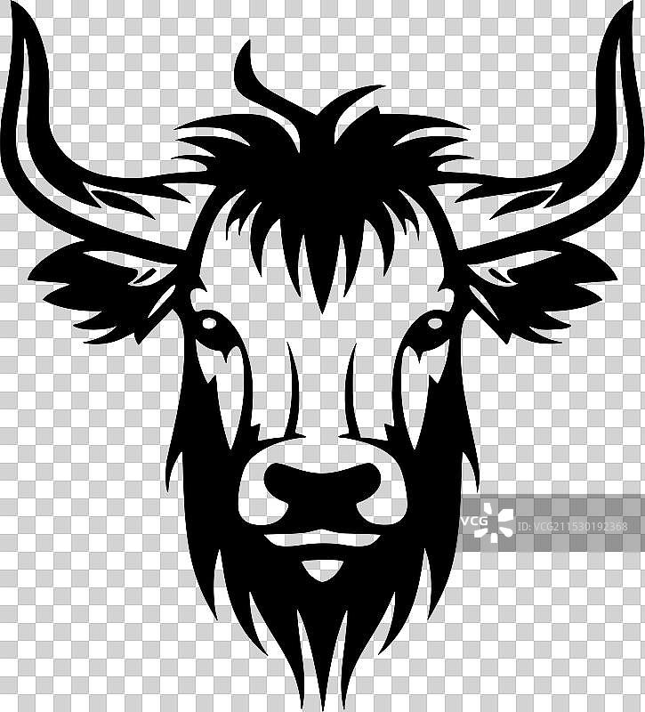 高地牛 - 黑白色孤立图标图片素材