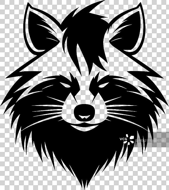 浣熊 - 极简和简单的轮廓图片素材