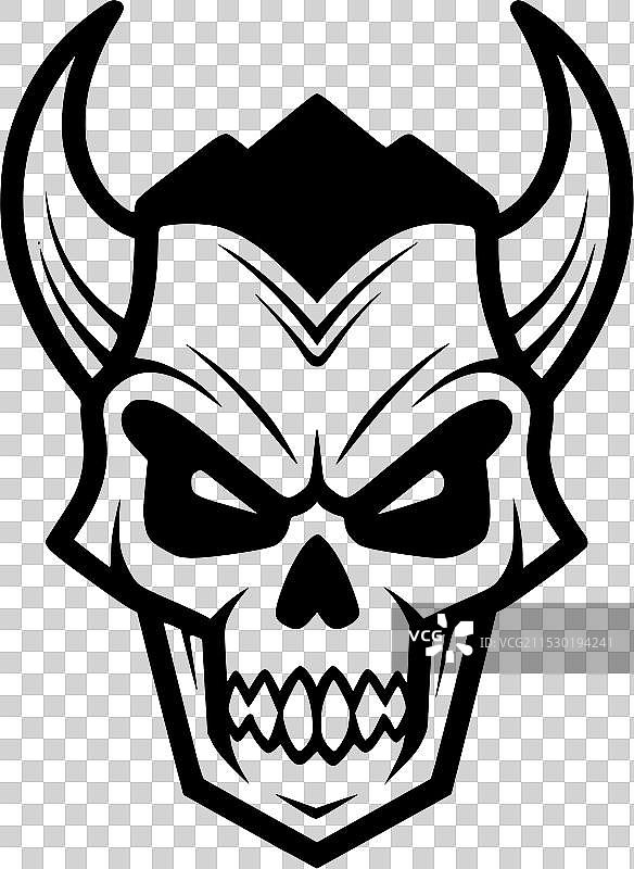 骷髅 - 黑白孤立图标图片素材