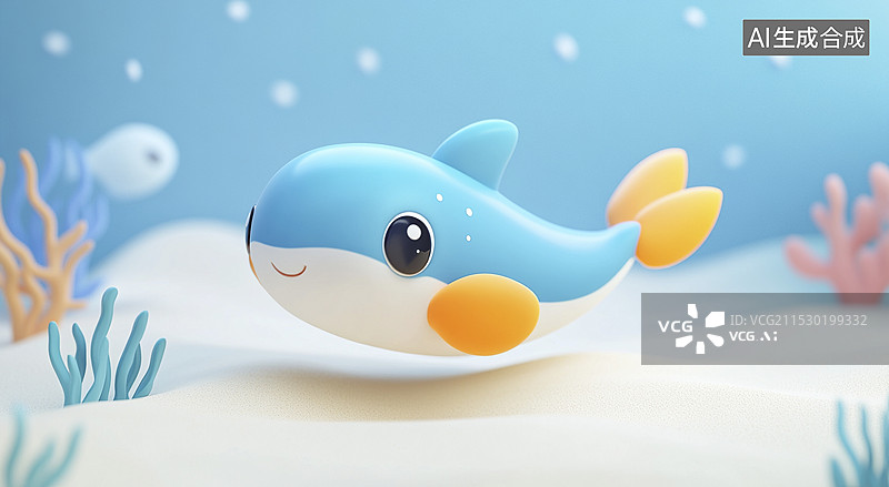 【AI数字艺术】小丑鱼3D风格卡通系列图片素材