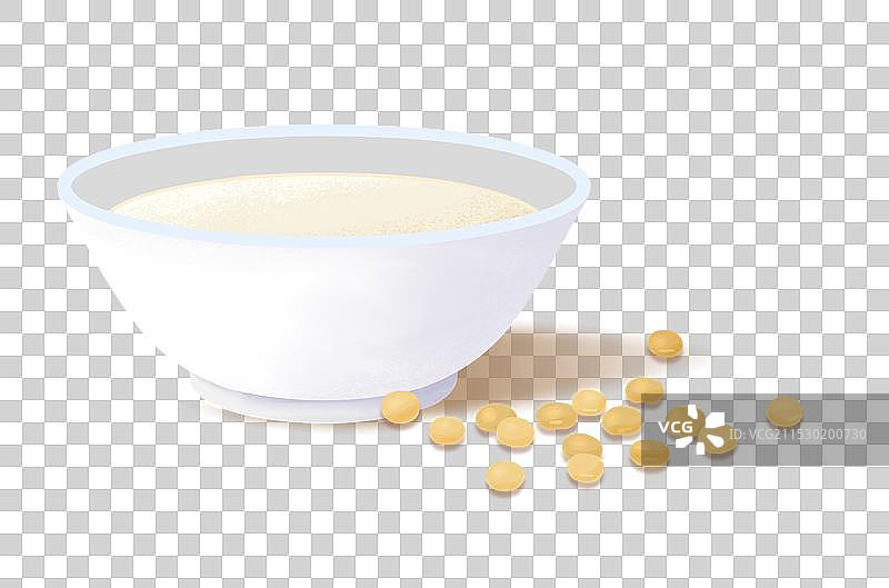 一碗豆浆插画元素图片素材