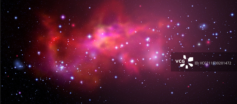 带有真实星云的太空背景图片素材