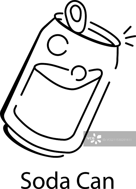 手绘风格的基本RGB汽水罐图标图片素材