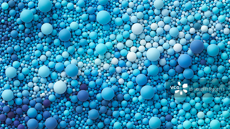 海洋蓝明亮色彩渐变随机柔软球体图片素材