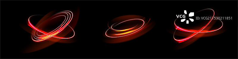 浅红色旋转红线曲线光效发光图片素材
