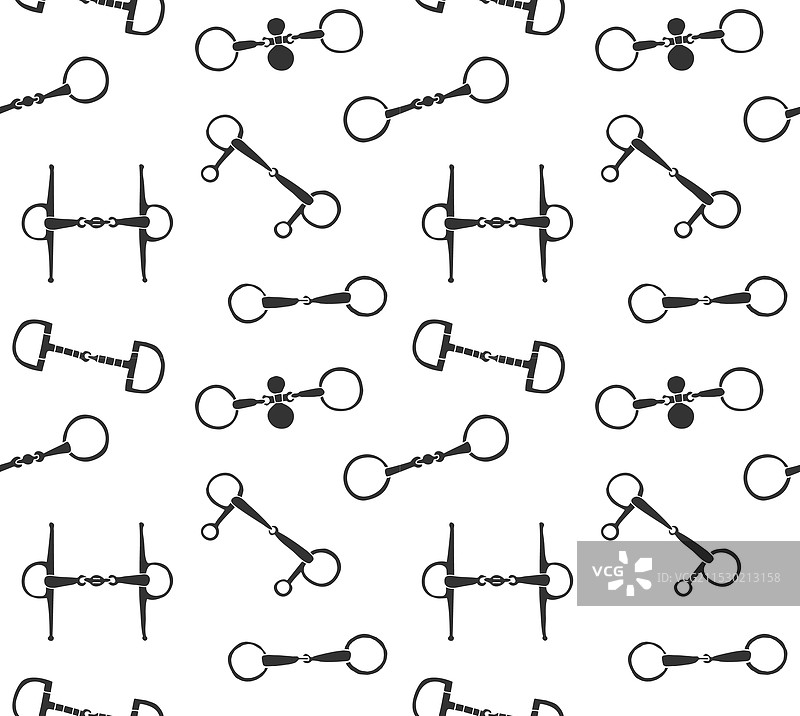 一套手绘马术马嚼子图片素材