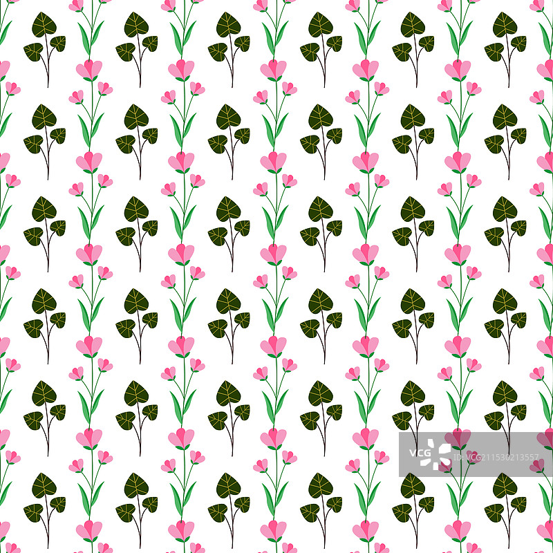 微小春天情感无缝图案设计图片素材