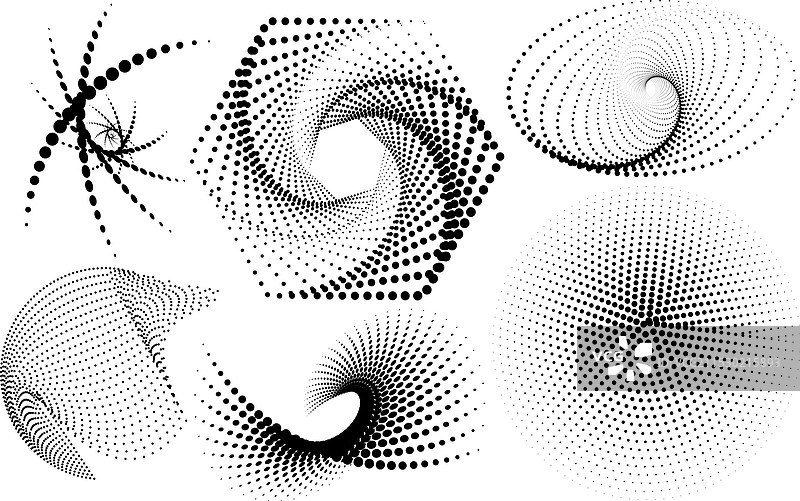 波浪点和半色调图案流动纹理图片素材