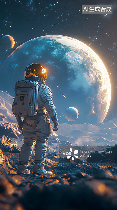 【AI数字艺术】宇宙天空宇航员图片素材