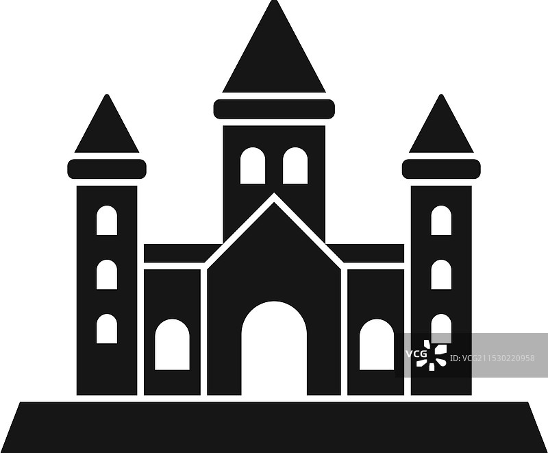 带有塔楼和大门的中世纪城堡图片素材