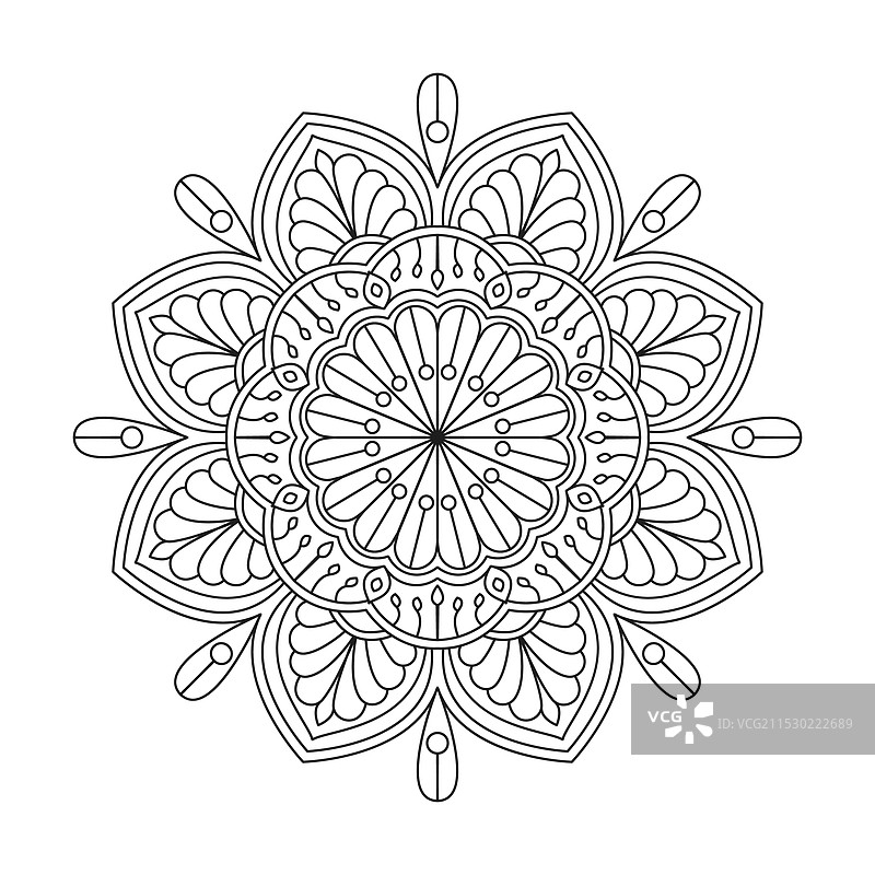 阿拉伯文纹身花卉曼陀罗设计图片素材