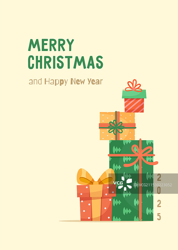 节日气氛中的圣诞礼物图片素材