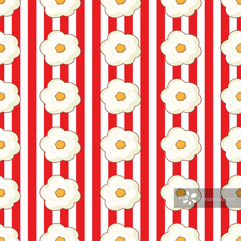 红白条纹的爆米花背景图片素材