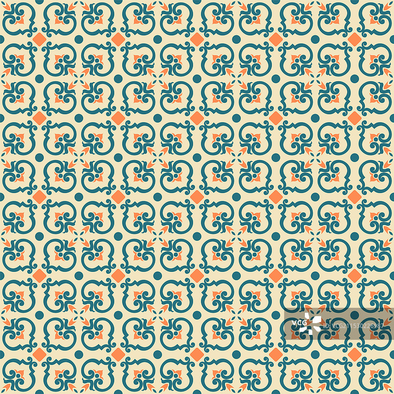 简单的塔拉维拉风格奢华瓷砖图案图片素材