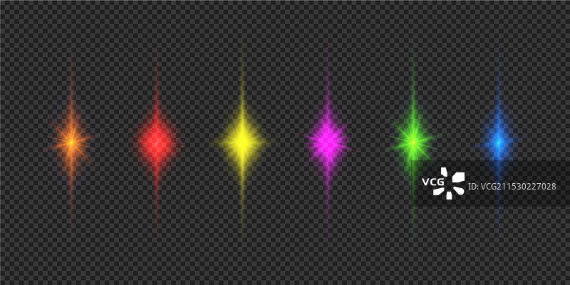 多彩镜头光晕效果集合图片素材