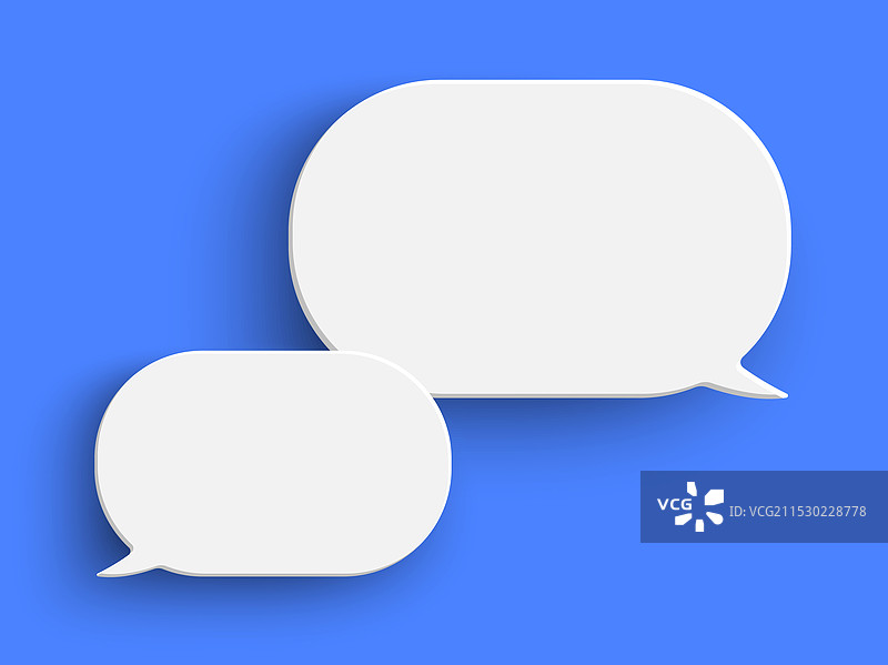 蓝色背景上的白色空椭圆形图片素材