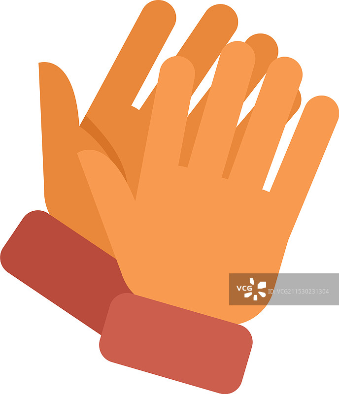 两只手掌在一起，表示对伟大的赞赏。图片素材