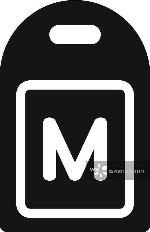 黑色星期五标签，显示字母M图标，简单设计图片素材