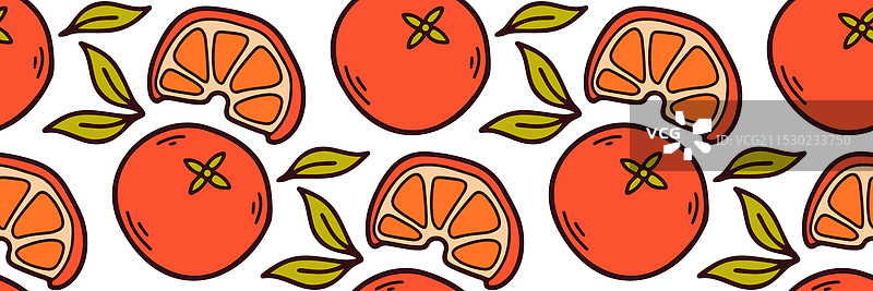 圣诞橘子无缝图案图片素材