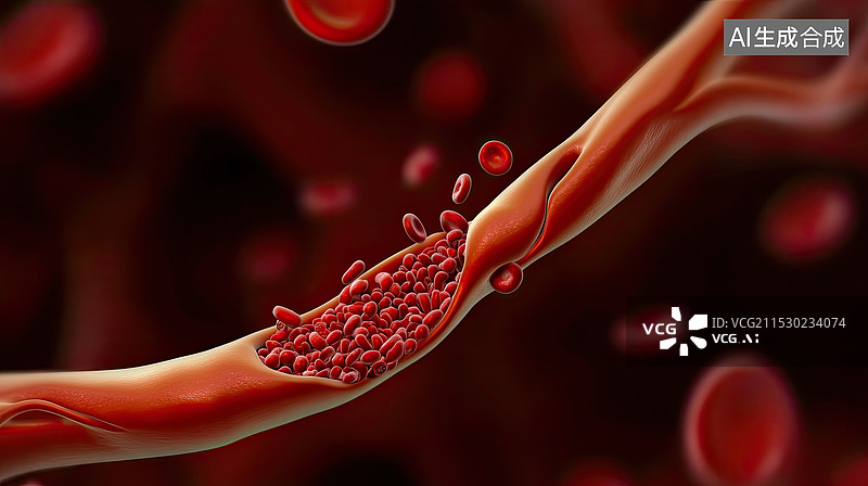 【AI数字艺术】血管堵塞高血脂高胆固醇图片素材