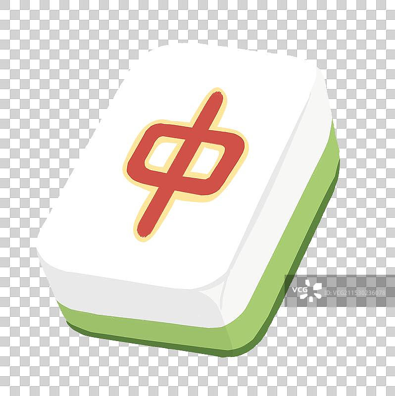 红中麻将装饰插画元素图片素材