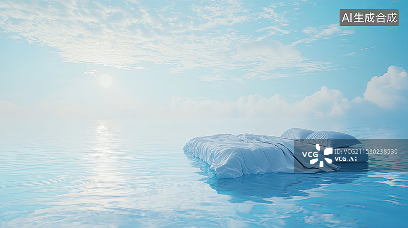 【AI数字艺术】极简风格卧室广告摄影图片素材