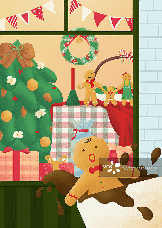 过圣诞节的姜饼们图片素材