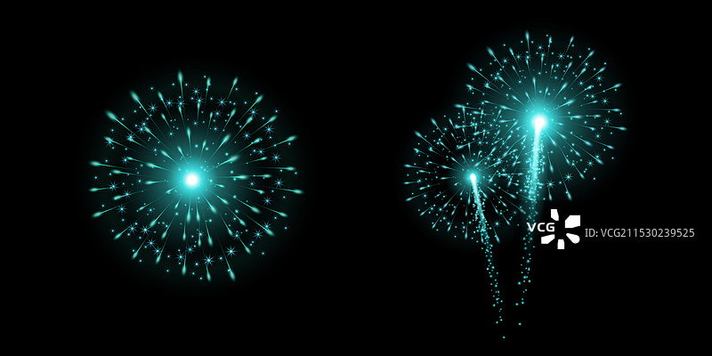 黑暗背景上的烟花爆炸图片素材
