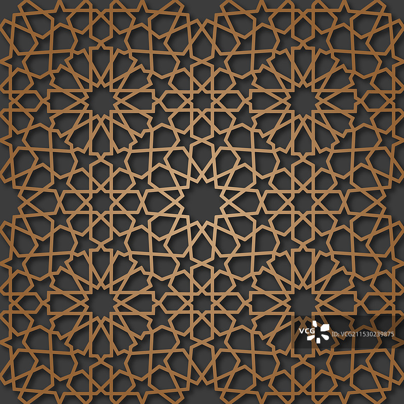 摩洛哥的泽利格图案与几何形状图片素材