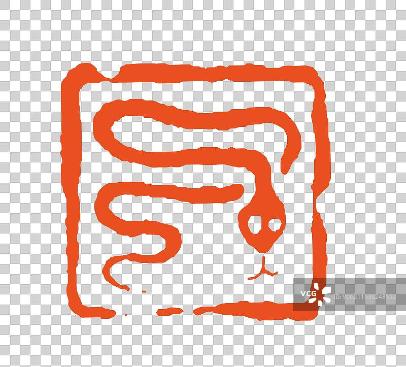 蛇年传统文化红色印章设计图片素材