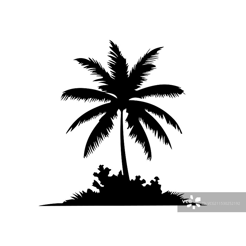 椰子树剪影图片素材