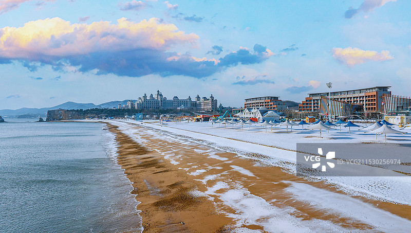 北国东北冰雪季·辽宁大连黄金海岸图片素材