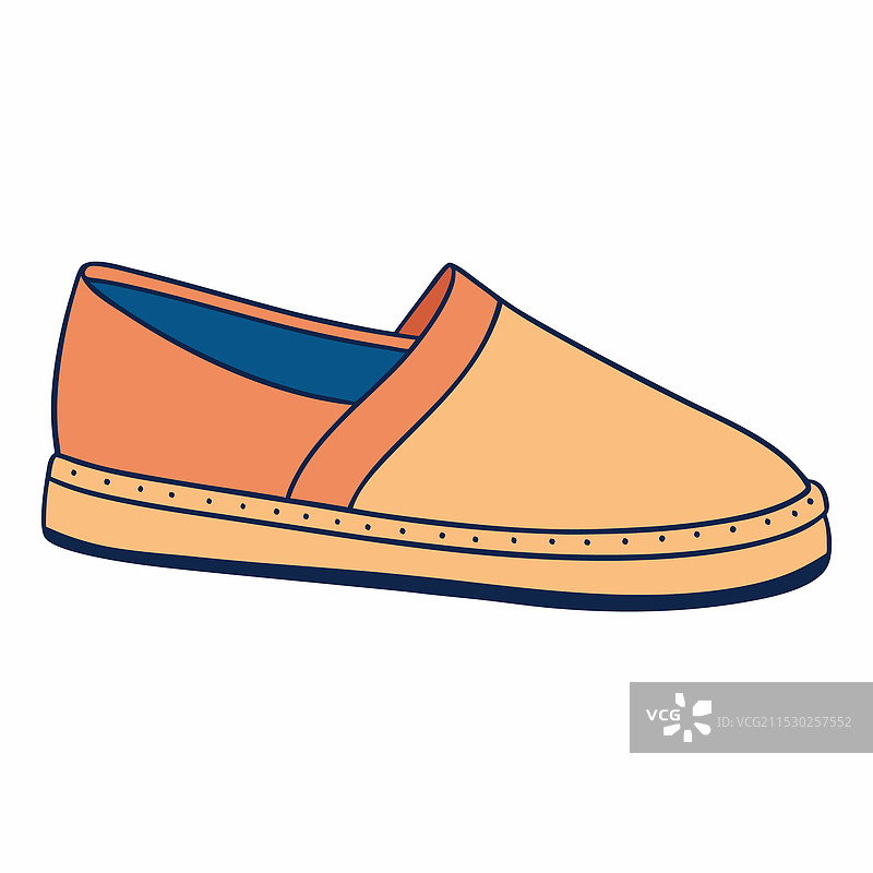 白色背景上的草编鞋图片素材