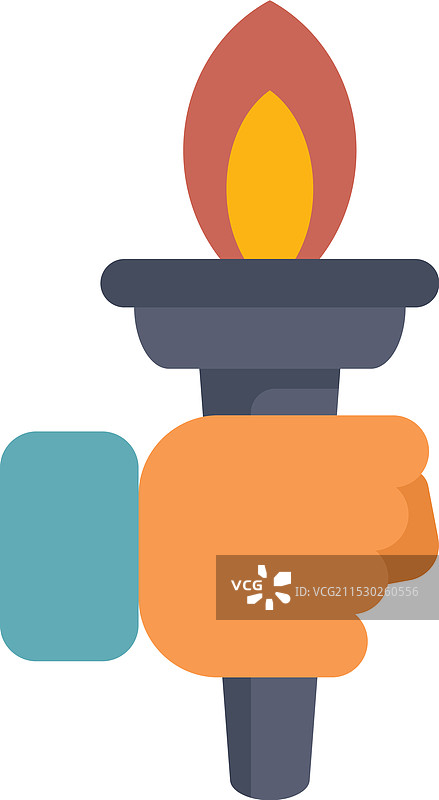 手握燃烧火焰的火炬图片素材