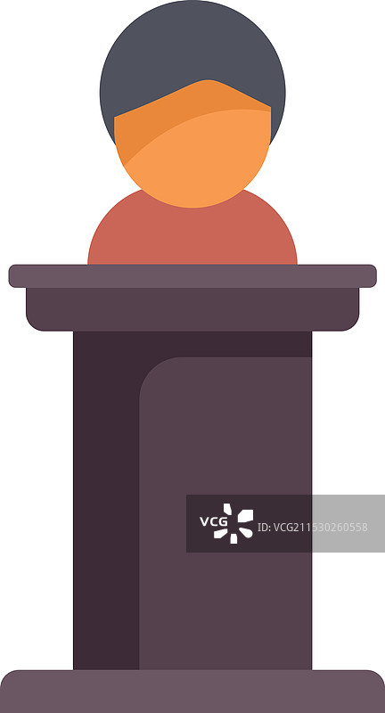 政治家在讲台后发表演讲图片素材