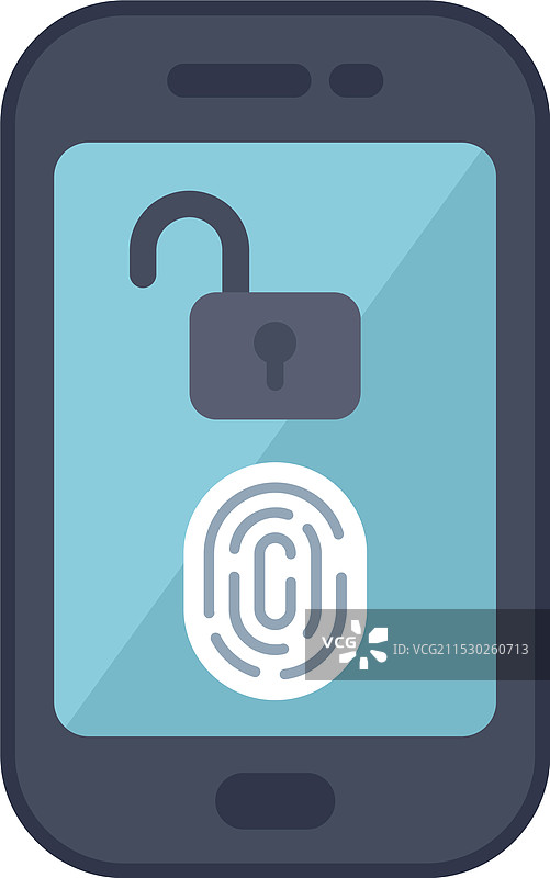 智能手机正在通过指纹解锁图片素材