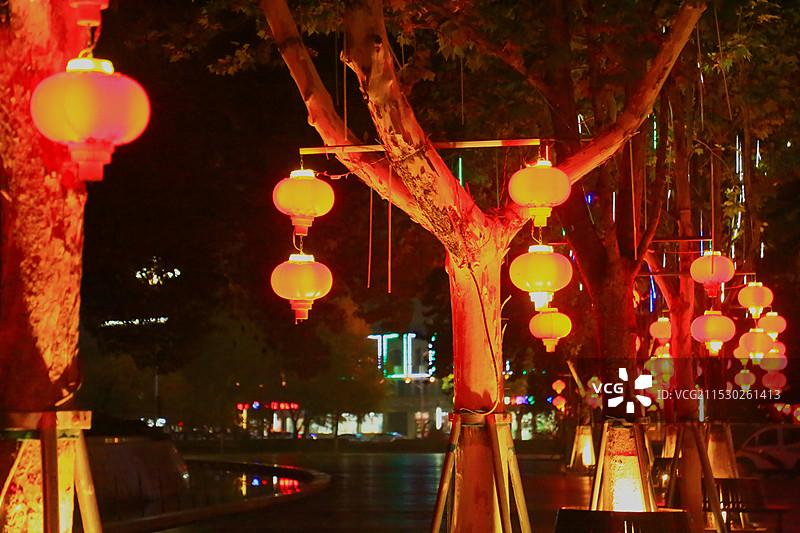 雄安新区雄县美丽夜景抓拍图片素材