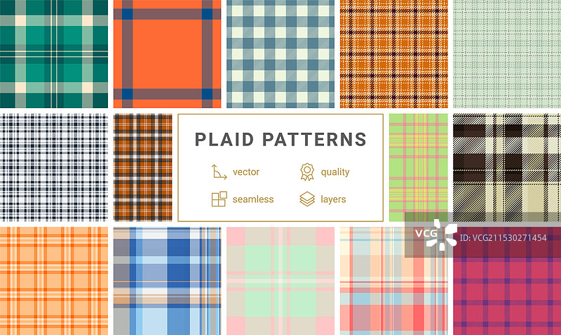 经典格子纺织图案展示图片素材