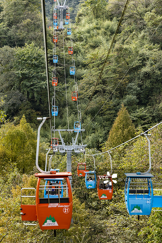 青城山索道图片素材