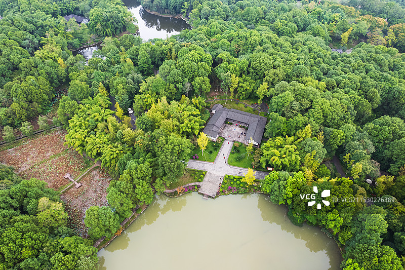 航拍邓小平故里旅游区图片素材