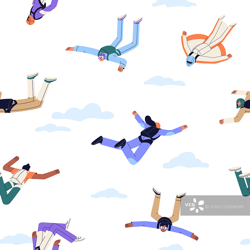 自由落体飞行的可重复模式图片素材