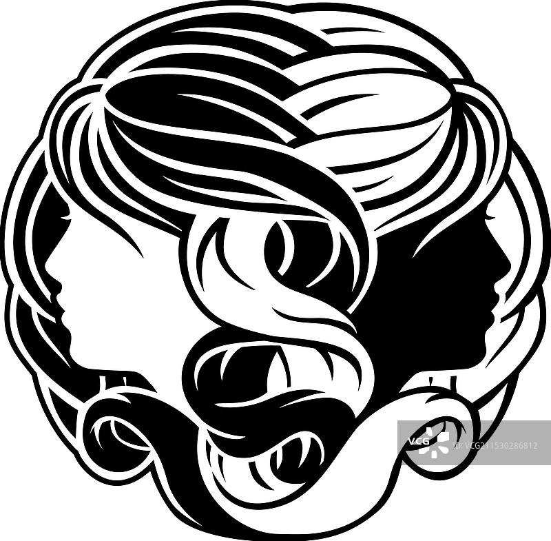 双子座双胞胎图标图片素材