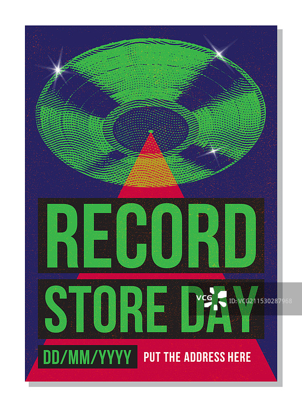 唱片店日海报音乐活动黑胶唱片特卖图片素材